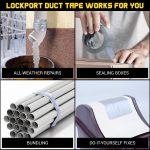 Duct Tape Heavy Duty - 5 Roll Multi Pack - Silver 90 Feet x 2 Inch - Strong, Flexible, No Residue, All-Weather and Tear by Hand - Bulk Value for Do-It-Yourself Repairs, Industrial, Professional Use - Image 6